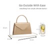 Fontanella Fashion Womens Elegant Patent Leather Lightweight Trapezium Chain Strap