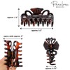 Parcelona French Double Loop MEDIUM Celluloid Tortoise Shell Claw Clip