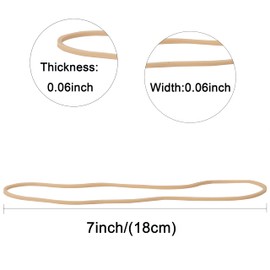 Foshine-Rubber bands large, Beige rubber band 7 inch 250Pcs Elastics Bands size 117A Long rubber bands for office supplies home Big Rubber Bands #117A (7" x 1/16")