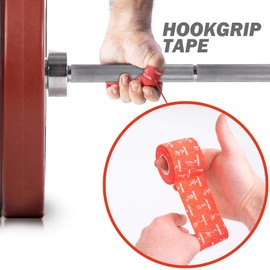 WARM BODY COLD MIND Hook Grip Tape für Gewichtheben - Lifters Baumwolle Thumb Tape für Powerlifting, Crossfit Krafttraining Powerlifting, Fitness, Lifting Tape, Daumen Band, Sticky (Rot 6 Rollen)