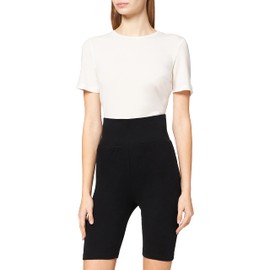 Urban Classics Women’s Cycling Shorts High Waist Cycle Yoga Shorts (Hose Ladies Radler-hose High Waist Cycle Shorts) - Black, size: 5XL