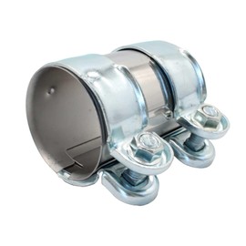 Funriche Muffler Band, Universal Exhaust, Connected Exhaust Pipe, Joints, 1.8 - 2.6 inches (45 - 65 mm), Total Length 3.7 inches (95 mm), Stainless Steel Muffler Clamp, Inner Diameter 2.4 inches (60