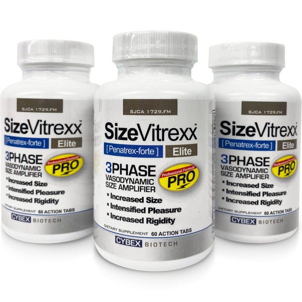 SizeVitrexx Pro, 60 Count (Pack of 3)