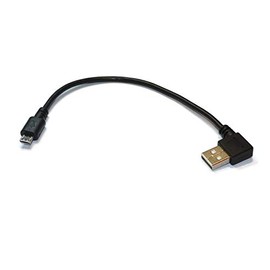 ozzmaker Short USB Cable (6 inches/15cm) Right Angle USB(Male) - to Micro B(Male) - Black