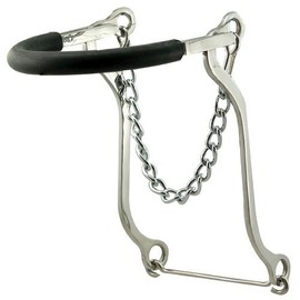 Coronet German Hackamore with Rubber Nose, Black