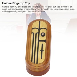 Fidget Toys, Finger Fidget Toys, Stress Relief Toy, Mechanical Push Slider Mini Push Card Metal Decompression Fingertip Slider Toy (Amber)