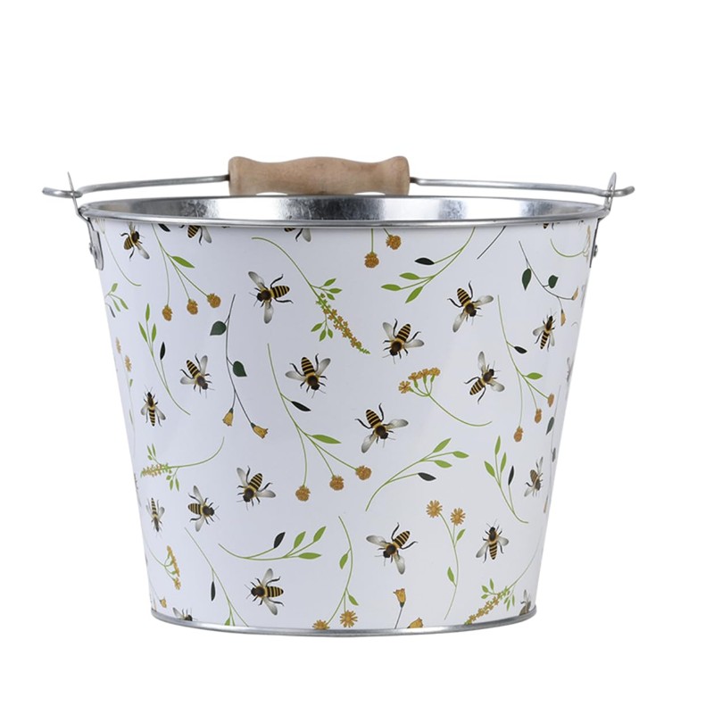 Esschert Design Bee Print Bucket, Multi-Colour