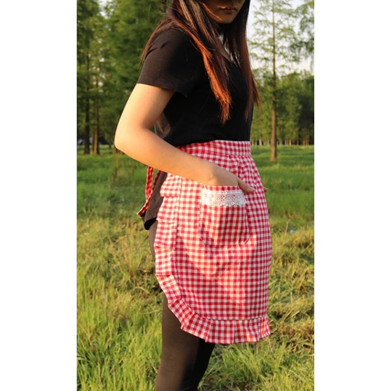 CRB Fashion Womens Waist Pocket Half Bistro Kitchen Cooking Apron