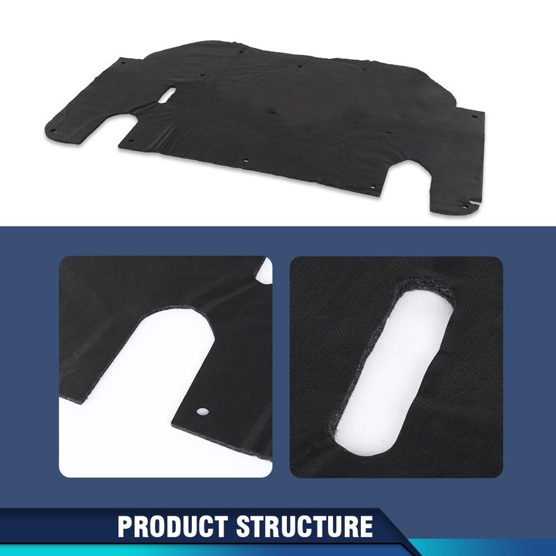 PIT66 Hood Insulation Pad 1/2" with Clips Compatible with Ford