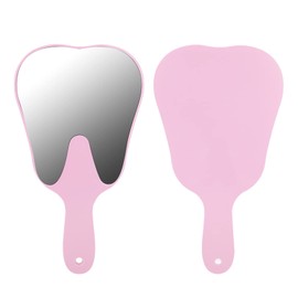 Lindo Espejo con Forma de Diente, Accesorio Dental para Observación Oral con Material de PC de y 3 Colores Disponibles (PINK)