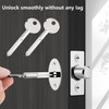 Ctyjia 2 PCS Universal Door Security Rack Bolt Key, Window