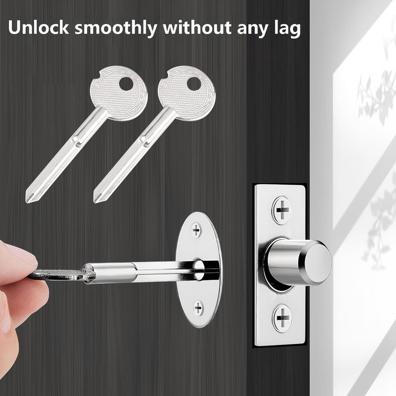 Ctyjia 2 PCS Universal Door Security Rack Bolt Key, Window