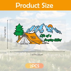 2 Pack Creative Off-Road RV Stickers – Outdoor Camping Adventure Decals for Car, Mountain Hiking Travel Decoration