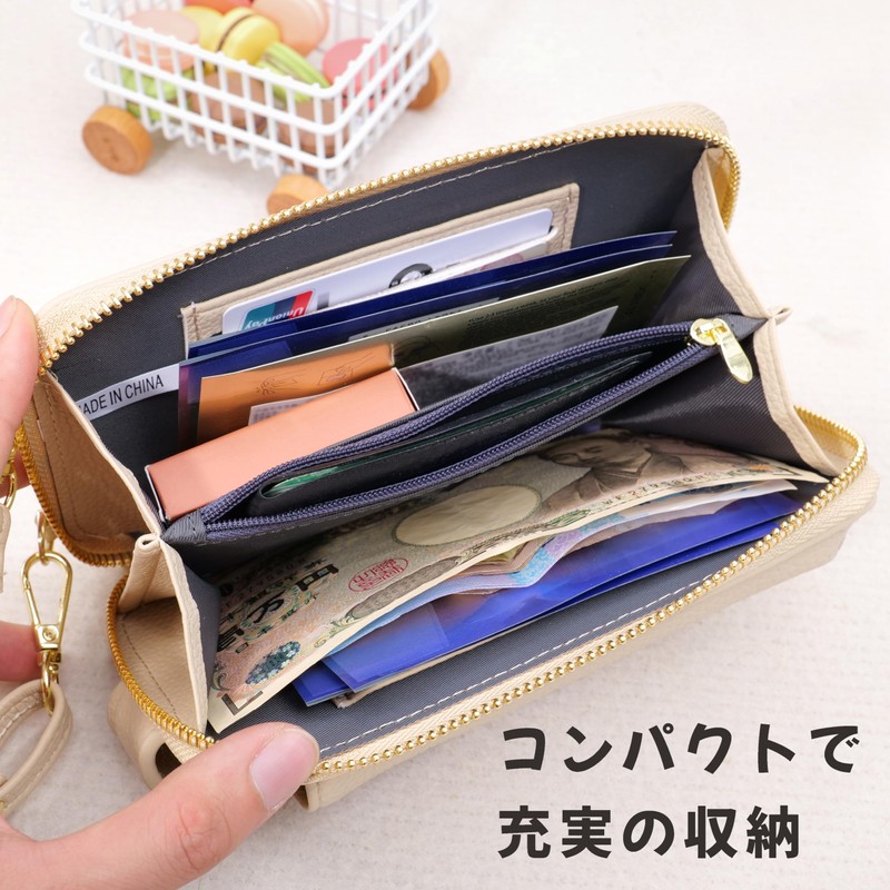 LEOLEO Smartphone Shoulder Bag, Smartphone Pouch, Women's, Wallet Shoulder Mini