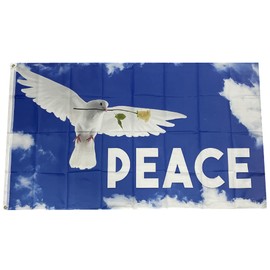 Stormflag PEACE DOVE Flag 90x150cm Peace Flag 3x5ft Polyester 90g with Two Eyelets and Double Stitched.