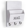 DLQuarts Mail Organizer with Key Holder for Wall Decorative Mail
