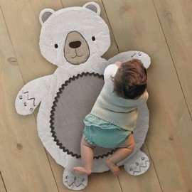 Levtex Baby - Bailey Playmat - Bear - Charcoal, Taupe, White - Nursery Accessories