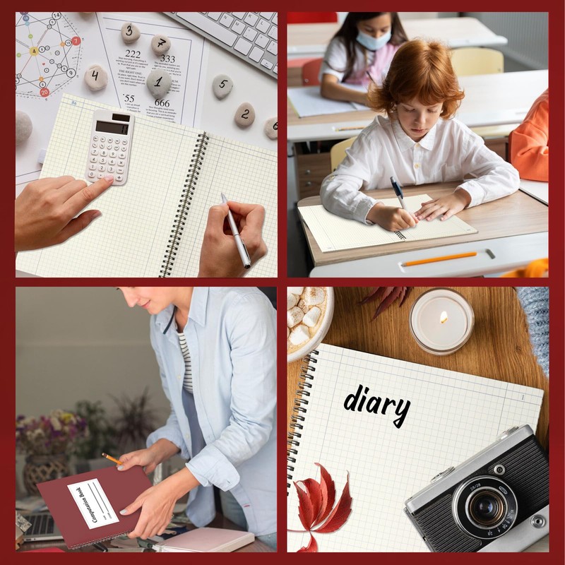 SMAODSGN 2 Pack Computation Notebook Spiral 9 1/4" x 11