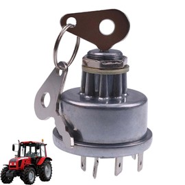 Ignition Starter Switch for Lucas 34228 35670, 3107556R92 Ignition Switch Replacement with 2 Keys Compatible with Durite 0-351-06 Guard IGN1, Replaces K203992 1446116M1 3387319M1