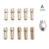 IWOMA 11PCS Brass Collet FitsDremel Rotary Tools Including 0.5/0.8/1.0/1.2/1.5/1.8/2.0/2.4/3.0/3.2mm 11