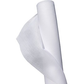 LUCKY Parche fusible de marca, parche para planchar para tela de coser con revestimiento de pegamento, parches ligeros y fuertes, material de interfaz tejida, color blanco fino, 55 pulgadas x 1 yarda