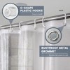 Aeici Anti-Mould Shower Curtain 180 x 180 cm Transparent EVA