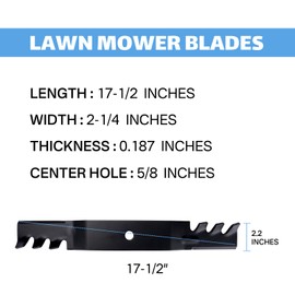 SuperDi Replacement for Toro Timecutter 50 Inch Blades 115-5059-03, 79016P, Z 5000 Series112-9759-03 110-6837-03 ss5000, mx5060, ss5060, 75759, 75755, 75753, 74632 Mower Mulching Blade （3 Pack）
