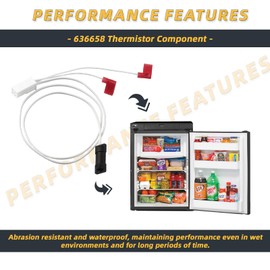 636658 Thermistor Component, RV Refrigerator Thermistor Compatible with Norcold Refrigerator 1200/1210 and N1095 Models, Replacement Norcold 1210 Thermistor