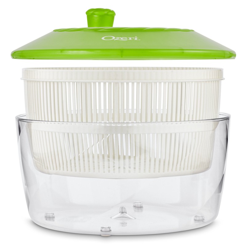 Ozeri Italian Made Fresca Salad Spinner and Serving Bowl, BPA-Free,