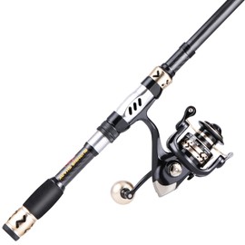 Sougayilang Fishing Pole Kit,Telescopic Fishing Rod Reel Combo with Spinning Reel,Line,Fishing Accessories and Carrier Bag, Fishing Gear Set for Beginner Adults-2.1M Rod 2000 Reel with Bag