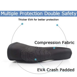 Bohope Kids Youth 5-15 Years Padded Leg Compression Sleeve Knee Guards Protective for Basketball, Baseball, Football Goalkeeper, Volleyball, Skating, Cycling.Universal for Boys and Girls