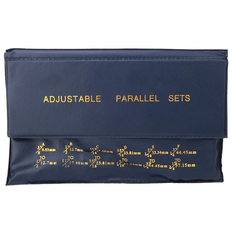 6 Pcs Steel Adjustable Parallel Block Set, 3/8~2-1/4in Adjustment Range,