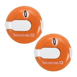 PATIKIL Golf Score Counter, 2 Pack Mini Golf Shot Stroke Attachment Counter Clicker Clip for Golfers Glove Bag Hat, Orange White