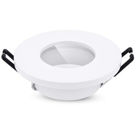 linovum ISAWO Recessed Spotlight Frame for LED IP65 Water Protection with GU10 Socket 230 V - Recessed Lamp White Round for Bathroom and Outdoor Use