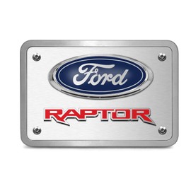 iPick Image Made for Ford Raptor Red 3D Logo Brushed 3/8" Thick Billet Aluminum 2" Tow Hitch Cover