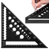 flintronic Triangle Ruler Carpenters Square Tool, Aluminium Metal Set Square
