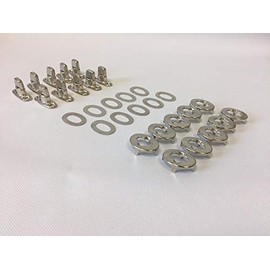 Turn Button, Eyelet, and Washer DOT Common Sense Brand Fasteners, Nickel-Plated Brass (10)