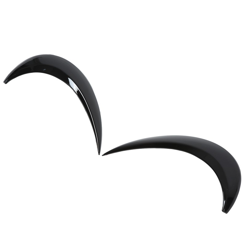 1 Pair Left Right Gloss Black Headlight Eyebrow Cover Trim