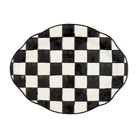 Mud Pie Checkered 13" x 17" Platter