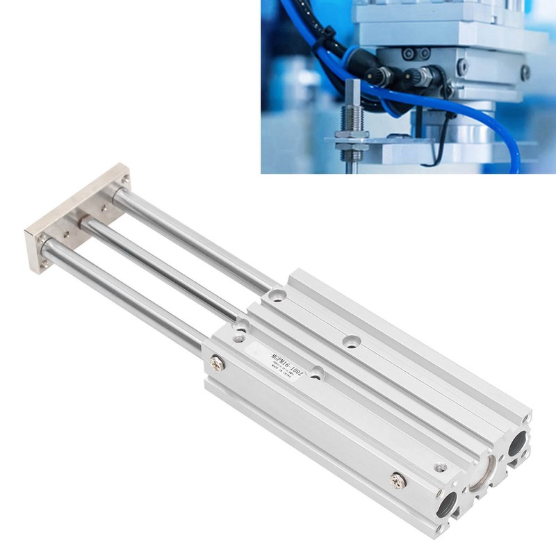 3 Stem Pneumatic Cylinder Aluminum Alloy Double Acting Air Cylinder