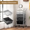 DREAMADE Rolling Cart with Storage Drawers, Utility Cart with Removable