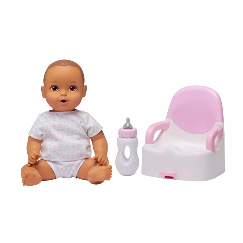 Perfectly Cute Feed & Wet 14” Baby Set - Brunette