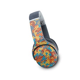 MightySkins Carbon Fiber Skin Compatible with Skullcandy Crusher Evo Wireless - Retro Camouflage | Protective, Durable Textured Carbon Fiber Finish | Easy to Apply