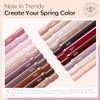 Modelones Kit Piezas Polvo Inmersión Uñas Colores Otoño Naranja Marrón