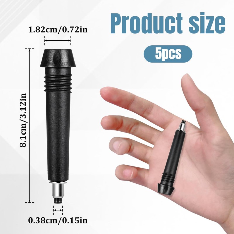 5 Pack Trekking Pole Carbide Tips Universal Hiking Rod End