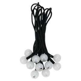 Performance Tool 1516 12pk Glowing Ball Bungees - Heavy Duty Elastic Cords with Secure Locking Balls for Camping, Outdoor, and Home Use