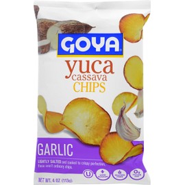 Goya Foods Garlic Yuca Chips, 4 Ounce (Pack of 12)