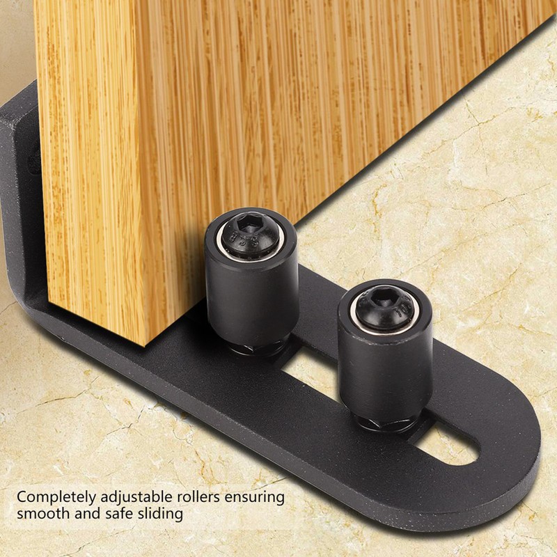 Carbon Steel Adjustable Sliding Floor Guide for Barn Door (Double