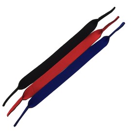 AlleTechPlus Eyewear Retainer, Floating Neoprene Sunglass and Glasses Holder Straps (Black+Navy+Red)