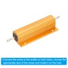 PATIKIL 100W 4 Ohm Aluminum Shell Resistor 4 Pack Aluminum